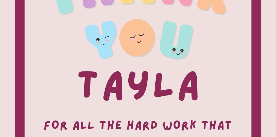 THANK YOU TAYLA